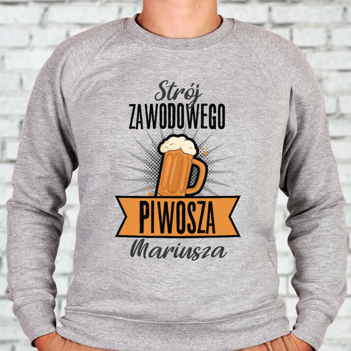 Strój zawodowego piwosza - Bluza męska bez kaptura
