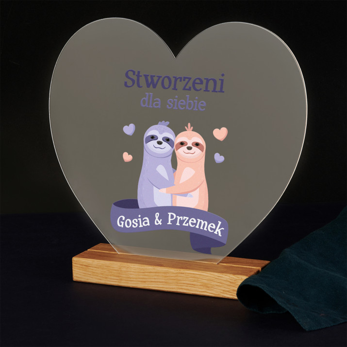 Stworzeni dla siebie - Wydruk na szkle akrylowym serce