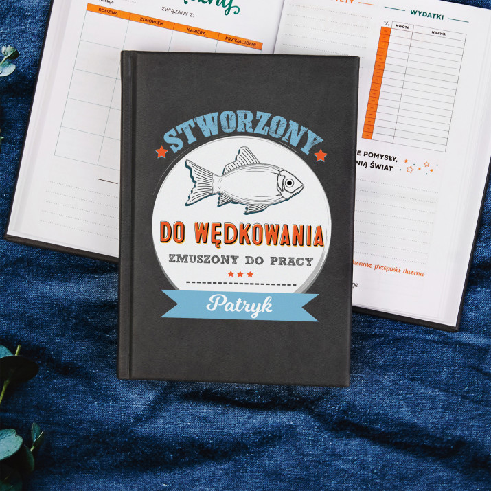 Stworzony do wędkowania - Planer Książkowy A5