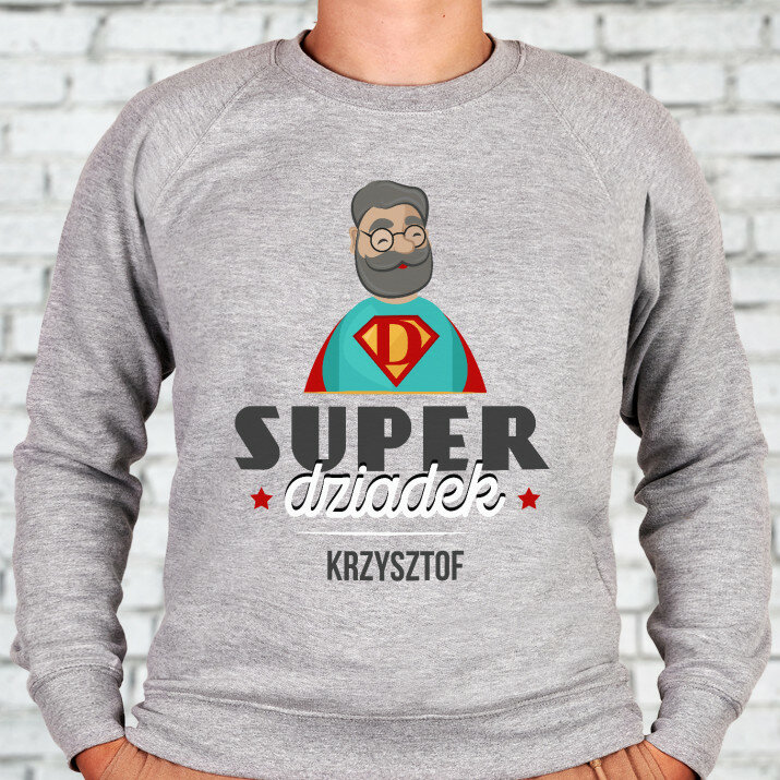Super dziadek - Bluza męska bez kaptura