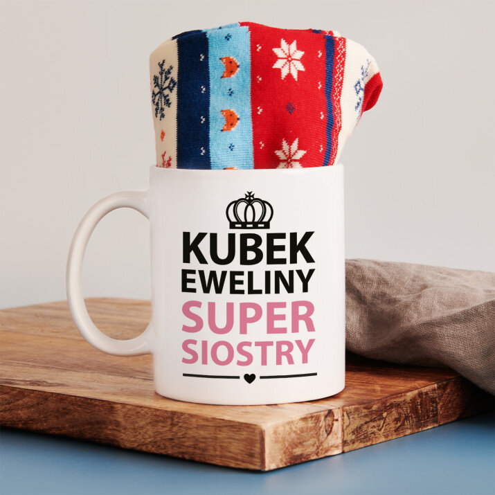 Super siostra - Zimowe skarpetki w kubku