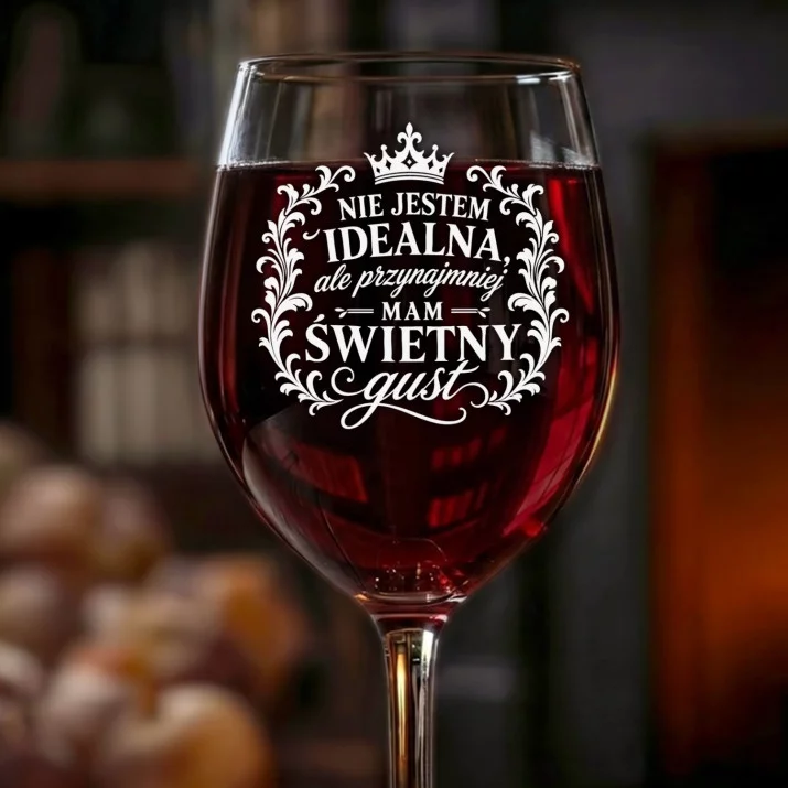 Kieliszek Do Wina Dla Dziewczyny Prezent Na Dzień Dziewczyny Dla Kobiety: Świetny Gust - Korona Kieliszek Do Wina Dla Dziewczyny Prezent Na Dzień Dziewczyny Dla Kobiety: Świetny Gust - Korona