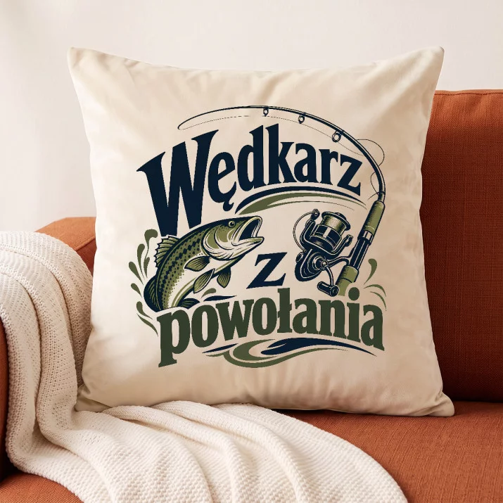 Poduszka Dekoracyjna Dla Wędkarza Prezent Dla Mężczyzny: Wędkarska Pasja Poduszka Dekoracyjna Dla Wędkarza Prezent Dla Mężczyzny: Wędkarska Pasja