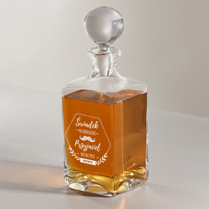 Świadek na jeden dzień - grawerowana karafka do whisky