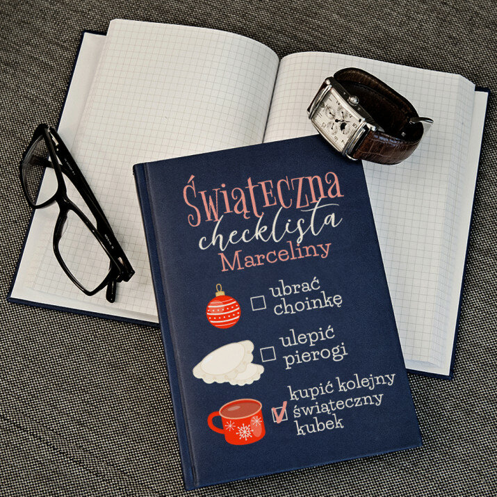 Świąteczna checklista - notatnik A5 z nadrukiem
