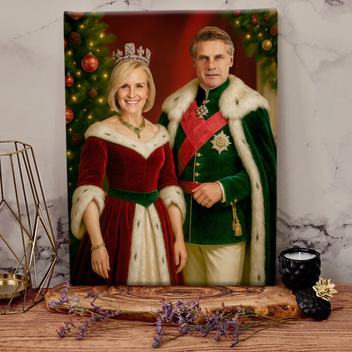 Świąteczna para królewska - Królewski portret Świąteczna para królewska - Królewski portret