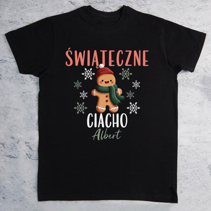 Świąteczne ciacho 2 - Czarna koszulka męska
