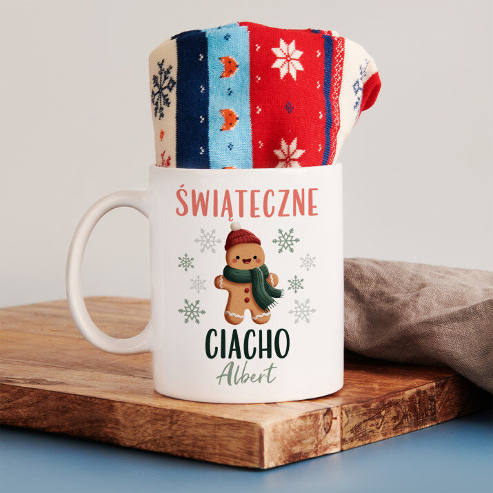 Świąteczne ciacho 2 - Zimowe skarpetki w kubku
