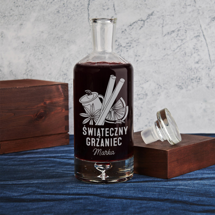 Świąteczny grzaniec 2 - Karafka na alkohol butelka