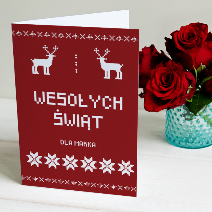 Świąteczny Sweter - kartka z życzeniami
