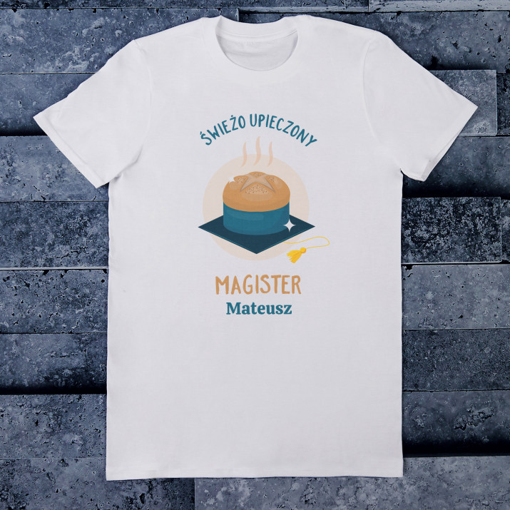 Świeżo upieczony magister - Koszulka męska z nadrukiem