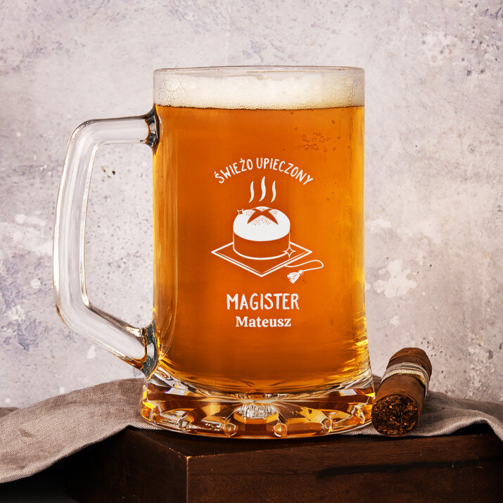 Świeżo upieczony magister - Personalizowny Kufel