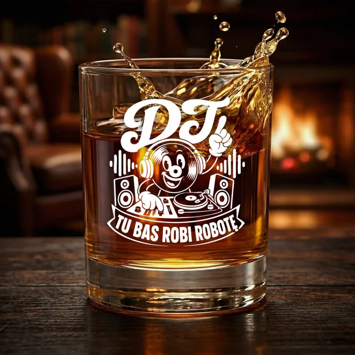 Szklanka Do Whisky Dla Dj Prezent Dla Mężczyzny: Bas Robi Robotę