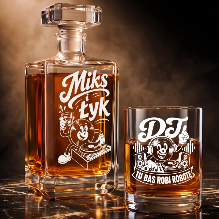 Zestaw Do Whisky Dla Dj Prezent Dla Mężczyzny: Miks I Łyk Zestaw Do Whisky Dla Dj Prezent Dla Mężczyzny: Miks I Łyk