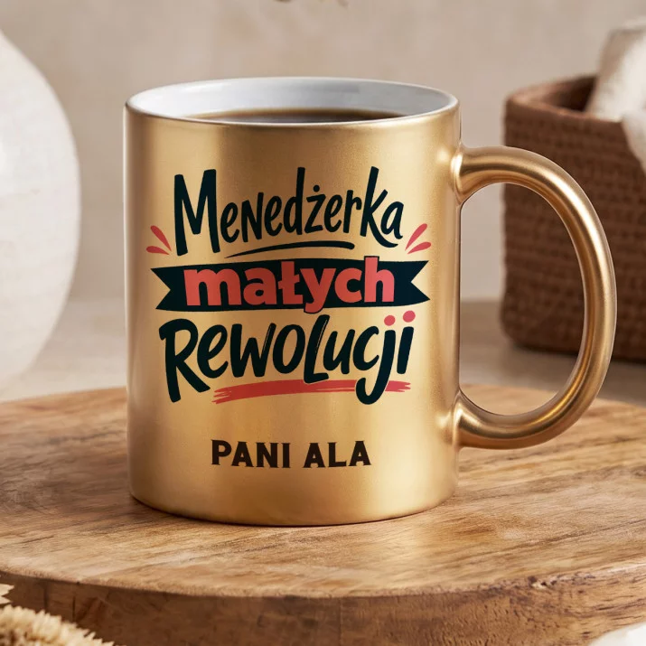 Złoty Kubek Dla Wychowawczyni Prezent Dla Kobiety: Menedżerka Małych