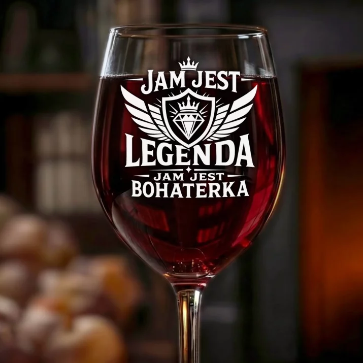 Kieliszek Do Wina Na Pępkowe Prezent Dla Kobiety: Jam Jest Bohaterka Kieliszek Do Wina Na Pępkowe Prezent Dla Kobiety: Jam Jest Bohaterka