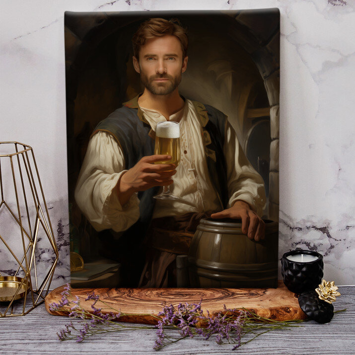 Szlachcic z piwem - Królewski portret