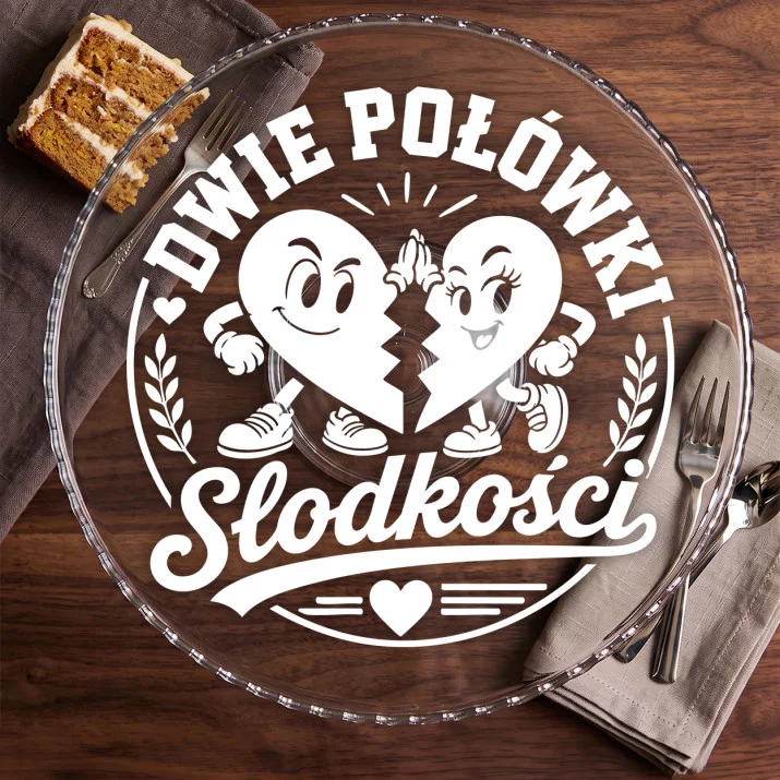 Patera Na Ciasto Na Walentynki Prezent Na Rocznicę Dla Pary: Miłosna Drużyna Patera Na Ciasto Na Walentynki Prezent Na Rocznicę Dla Pary: Miłosna Drużyna