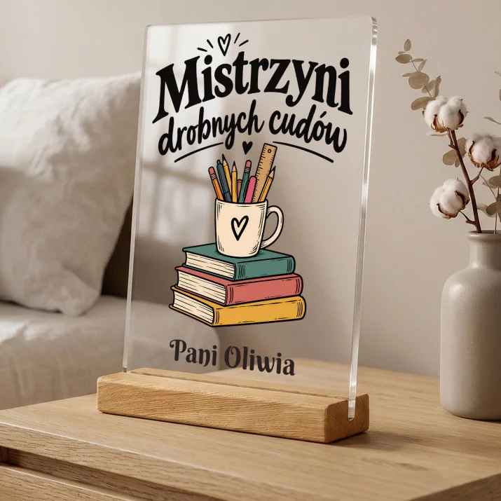 Druk Na Szkle Dla Nauczycielki Prezent Na Dzień Nauczyciela Dla Kobiety: Mistrzyni Drobnych Cudów Druk Na Szkle Dla Nauczycielki Prezent Na Dzień Nauczyciela Dla Kobiety: Mistrzyni Drobnych Cudów