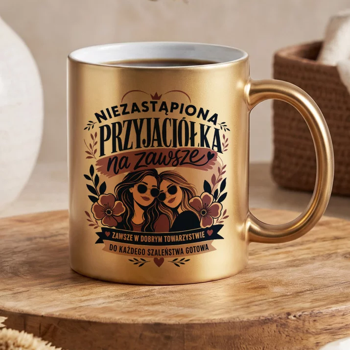 Złoty Kubek Dla Przyjaciółki Prezent Dla Kobiety: Niezastąpiona Przyjaźń Złoty Kubek Dla Przyjaciółki Prezent Dla Kobiety: Niezastąpiona Przyjaźń