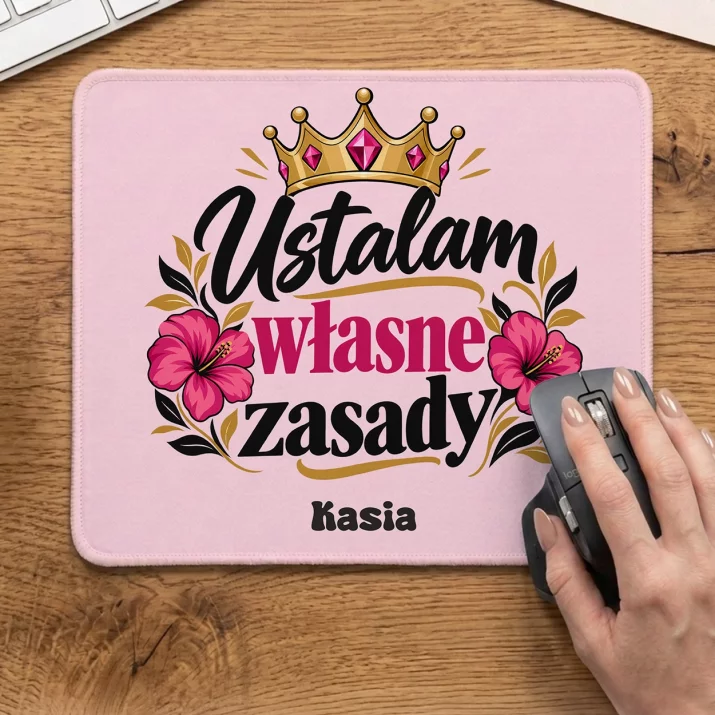 Podkładka Pod Myszkę Dla Młodej Kobiety Prezent Dla Kobiety: Ustalam Własne Zasady Podkładka Pod Myszkę Dla Młodej Kobiety Prezent Dla Kobiety: Ustalam Własne Zasady