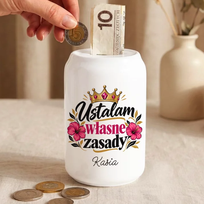 Skarbonka Dla Młodej Kobiety Prezent Dla Kobiety: Ustalam Własne Zasady