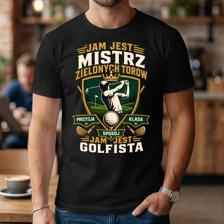 Koszulka Męska Dla Golfisty Prezent Dla Mężczyzny: Mistrz Zielonych