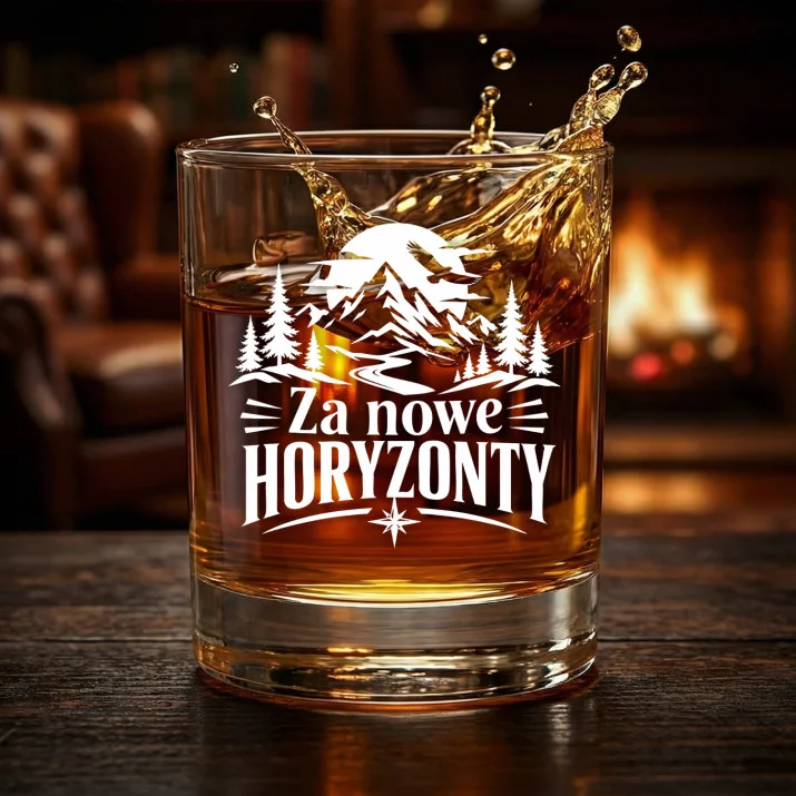 Szklanka Do Whisky Dla Podróżnika Prezent Dla Mężczyzny: Za Nowe Horyzonty