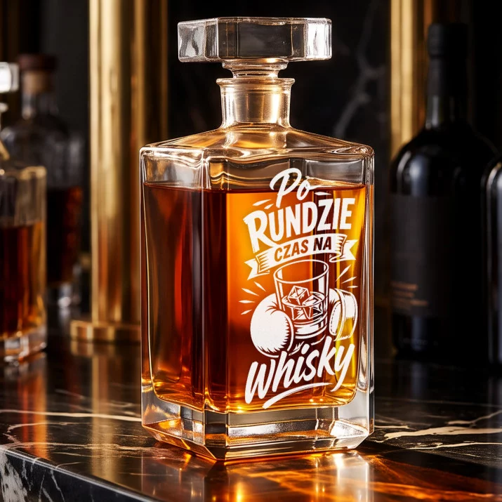 Karafka Do Whisky z Grawerem Dla Boksera Prezent: Ringowa Celebracja