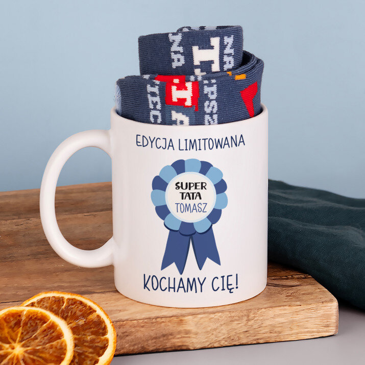 tata edycja limitowana - Skarpetki w kubku dla taty