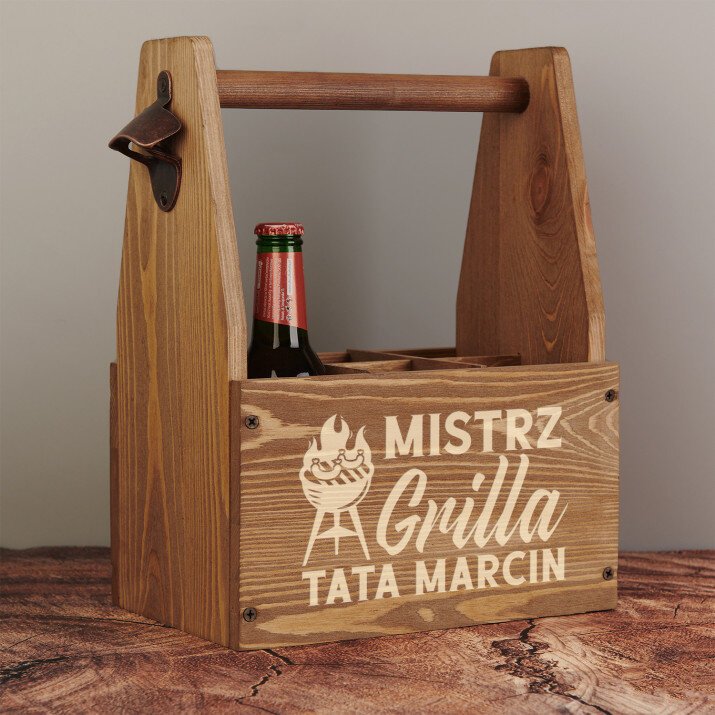 Tata mistrz grilla - Nosidło na piwo z otwieraczem