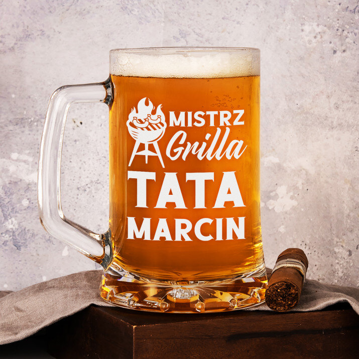 Tata mistrz grilla - Personalizowany Kufel