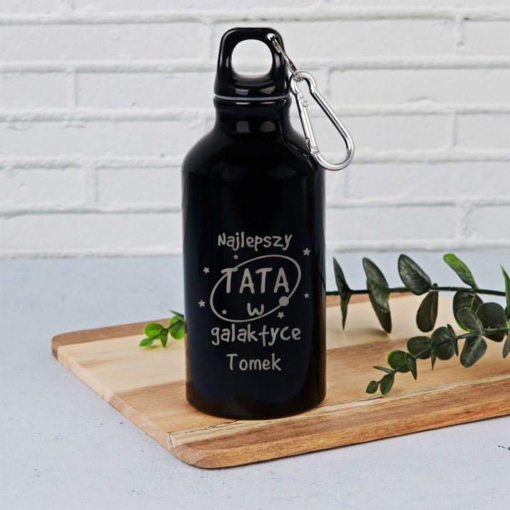 Tata w galaktyce - Butelka na wodę 0,4l z grawerem