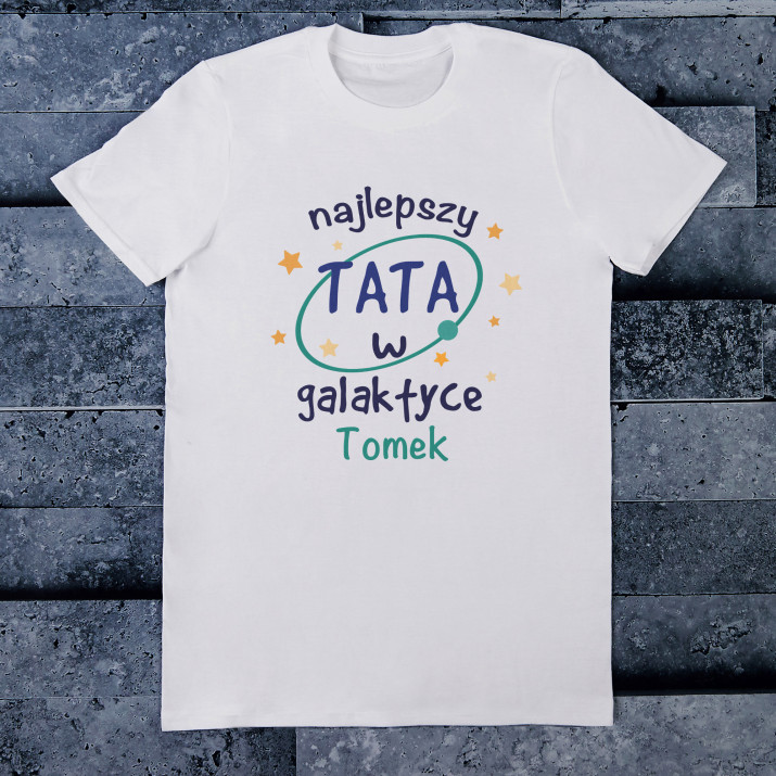Tata w galaktyce - Koszulka męska z nadrukiem