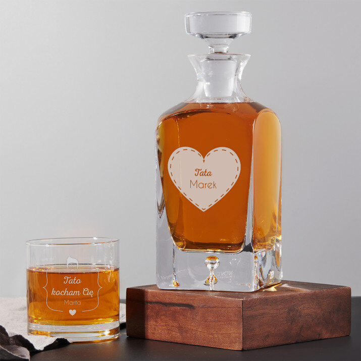 Tata - Zestaw Grawerowana Karafka I Szklanki Do Whisky