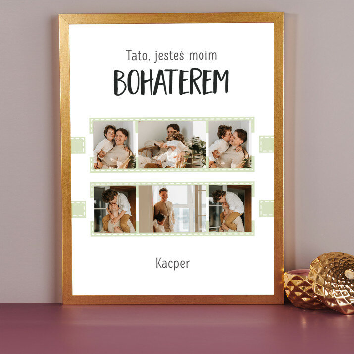 Tato, jesteś moim bohaterem - Kolaż ze zdjęć