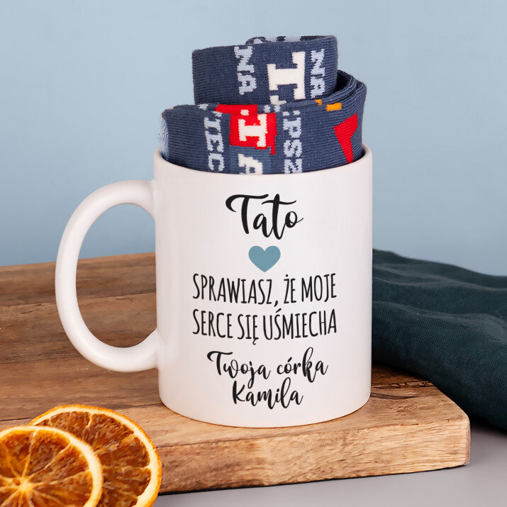 Tato sprawiasz - Skarpetki w kubku dla taty