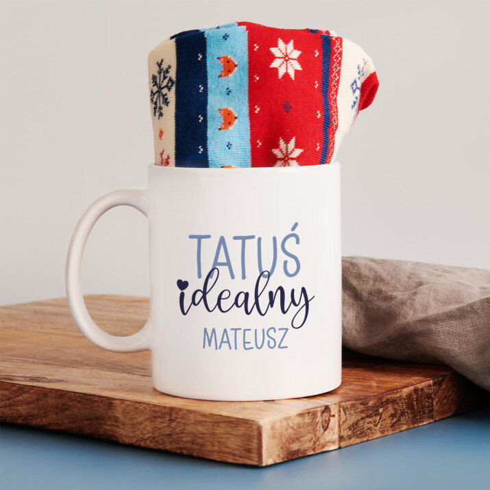 Tatuś idealny - Zimowe skarpetki w kubku