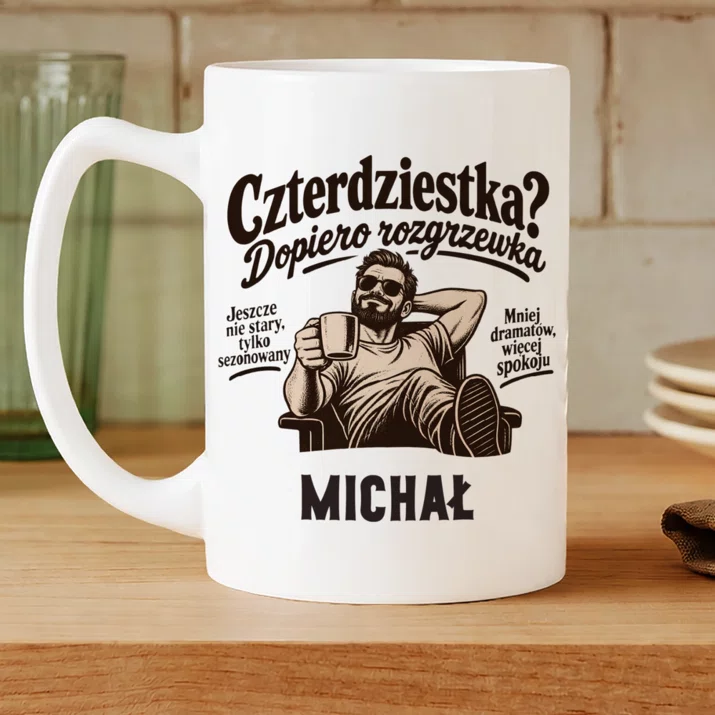 Kubek Personalizowany Na 40 Prezent Na 40 Urodziny Dla Mężczyzny: Czterdziestka? Dopiero Kubek Personalizowany Na 40 Prezent Na 40 Urodziny Dla Mężczyzny: Czterdziestka? Dopiero