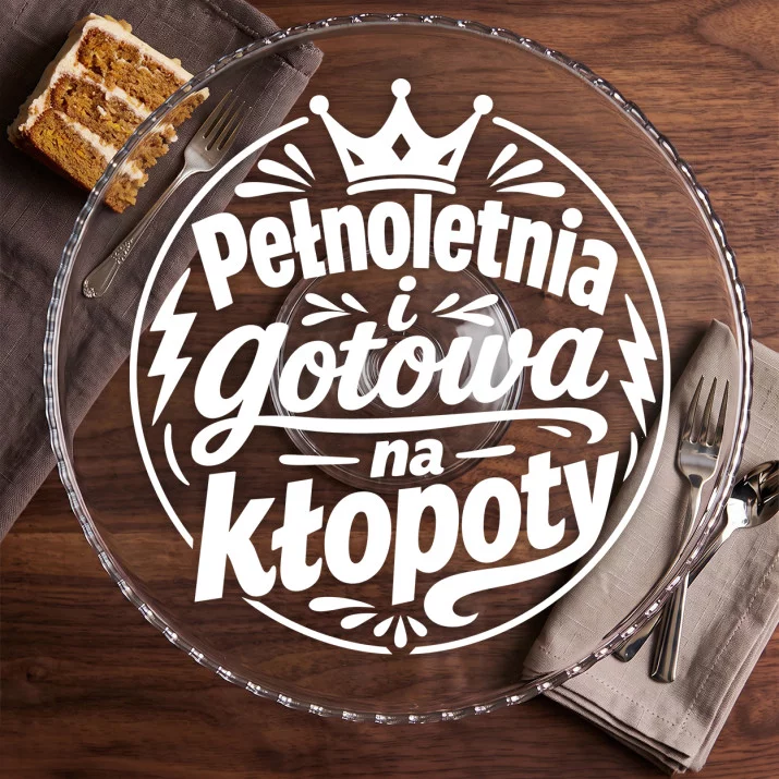 Patera Na Ciasto Na 18 Prezent Dla Kobiety: Pełnoletnia Z Humorem Patera Na Ciasto Na 18 Prezent Dla Kobiety: Pełnoletnia Z Humorem