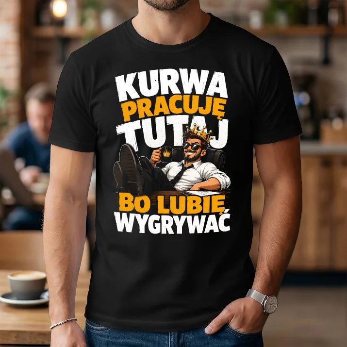 Koszulka Męska Na Dzień Chłopaka W Pracy Prezent Dla Chłopaka Mężczyzny: Lubię Wygrywać