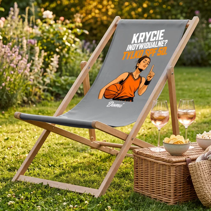 Leżak Z Nadrukiem Dla Koszykarki Prezent Dla Kobiety: Krycie Indywidualne? Leżak Z Nadrukiem Dla Koszykarki Prezent Dla Kobiety: Krycie Indywidualne?