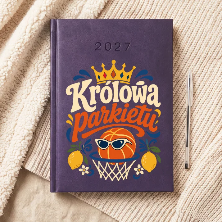 Kalendarz Książkowy A5 2027 Dla Koszykarki Prezent Dla Kobiety: Śródziemnomorski Parkiet