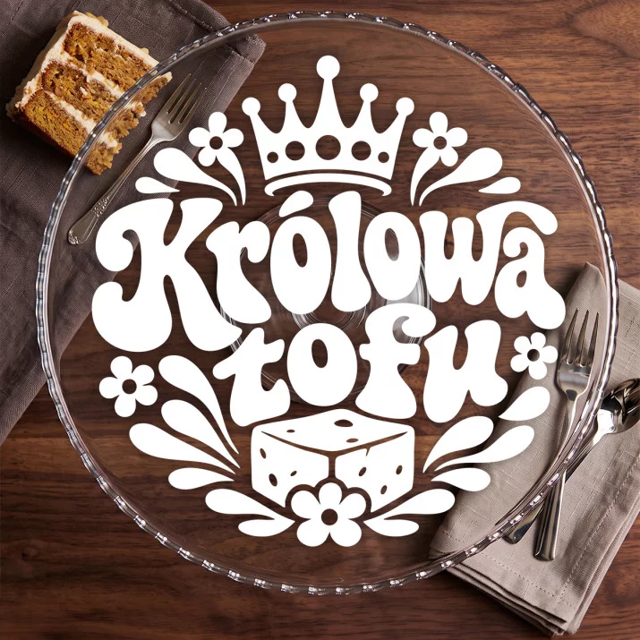Patera Na Ciasto Dla Weganki Prezent Dla Kobiety: Wegańskie Retro 70S Patera Na Ciasto Dla Weganki Prezent Dla Kobiety: Wegańskie Retro 70S