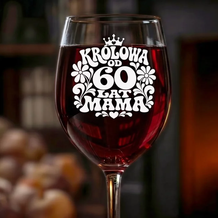 Kieliszek Do Wina Na 60 Urodziny Mamy Prezent Na 60 Urodziny Dla Kobiety: Królowa Od 60 Lat Kieliszek Do Wina Na 60 Urodziny Mamy Prezent Na 60 Urodziny Dla Kobiety: Królowa Od 60 Lat