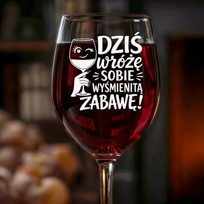 Kieliszek Do Wina Na Andrzejki Prezent Dla Kobiety: Wróżę Wyśmienitą Zabawę