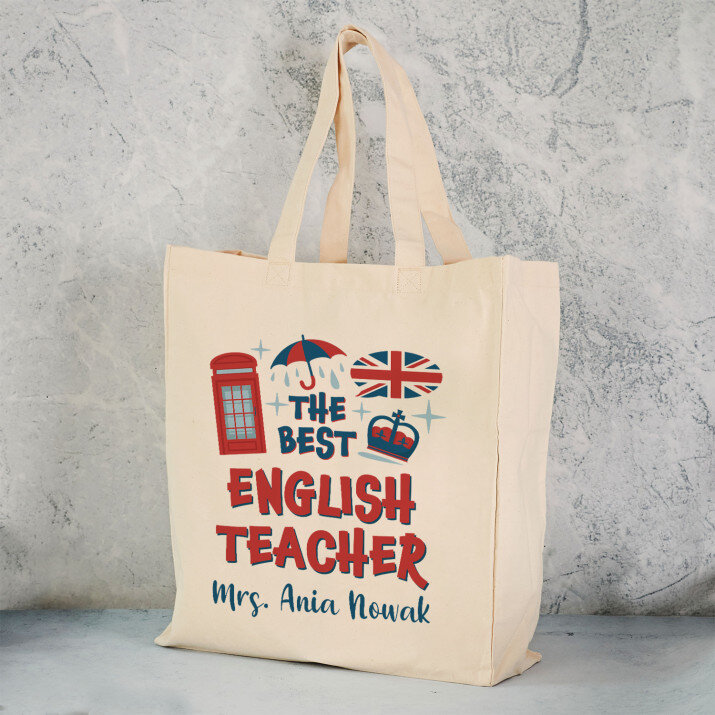 The best english teacher - Torba Bawełniana z Nadrukiem