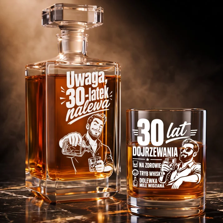 Zestaw Do Whisky Na 30Stke Prezent Dla Mężczyzny: Uwaga, 30-Latek Nalewa Zestaw Do Whisky Na 30Stke Prezent Dla Mężczyzny: Uwaga, 30-Latek Nalewa