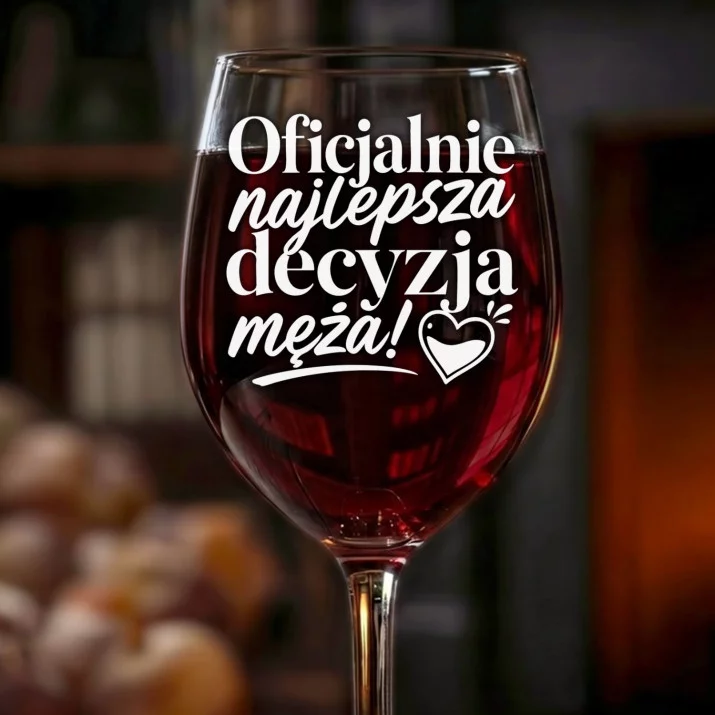 Kieliszek Do Wina Na Pierwszą Rocznicę Ślubu Prezent Na Walentynki Dla Kobiety: Najlepsza Decyzja Męża Kieliszek Do Wina Na Pierwszą Rocznicę Ślubu Prezent Na Walentynki Dla Kobiety: Najlepsza Decyzja Męża