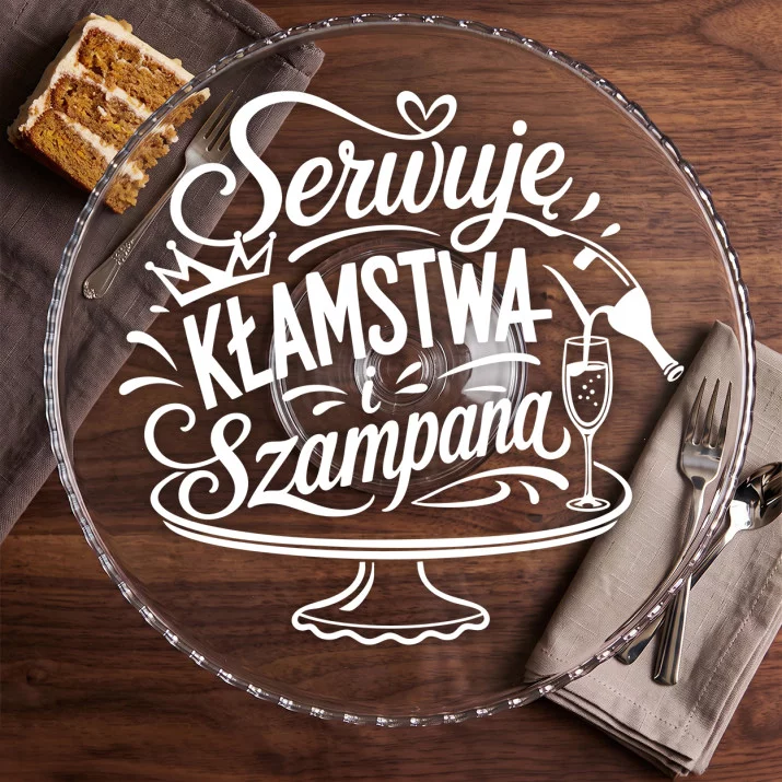 Patera Na Ciasto Na Panieński Prezent Dla Kobiety: Szampańska Przekora Patera Na Ciasto Na Panieński Prezent Dla Kobiety: Szampańska Przekora